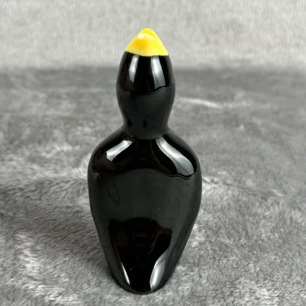 Vintage Style Black Ceramic Pie Bird Vent Crow Blackbird Baking Tool 3.75